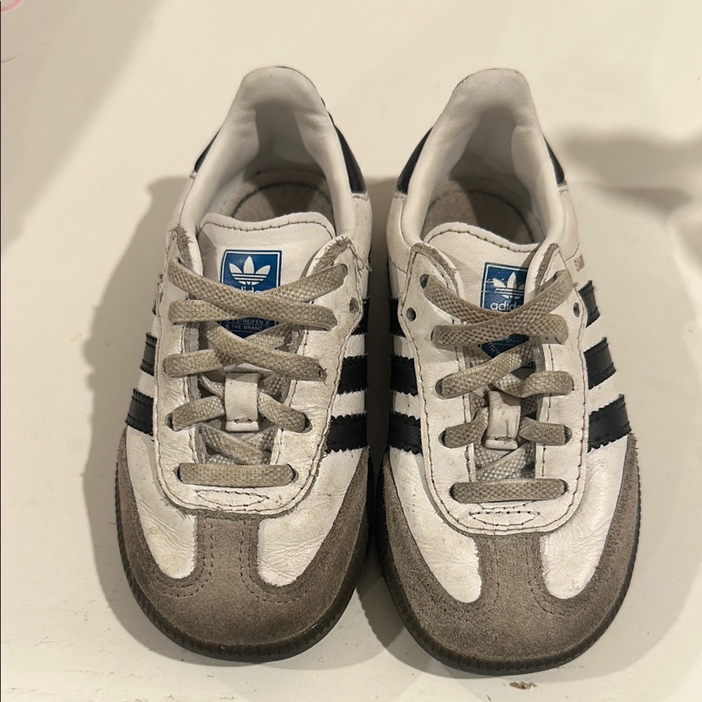 Adidas White and Black Retro Sneakers